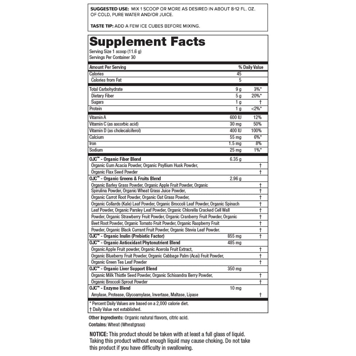 Certified Organic Juice Cleanse OJC Plus Berry Surprise 30+ Organic