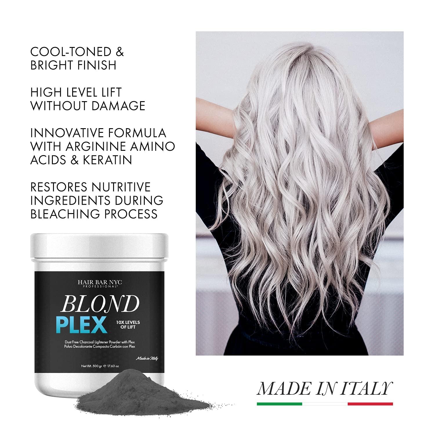 Hair Bar NYC Blond Bond Plex Extreme Lifting 10X Levels Black/Charcoal Dust Free Lightener