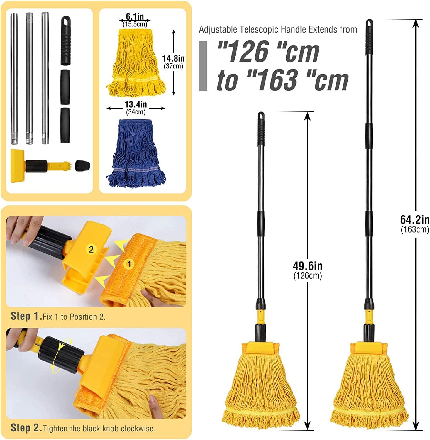 Gadhra Commercial Mop, LoopedEnd String Industrial Mop, Heavy Duty