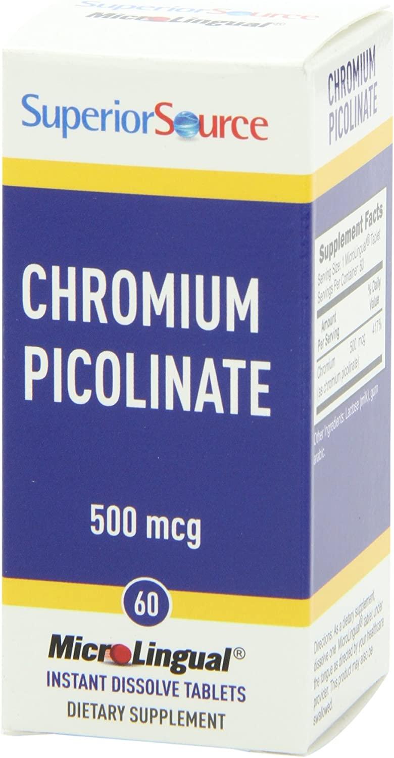 Superior Source Chromium 500mcg 60ct Nutritional Supplement