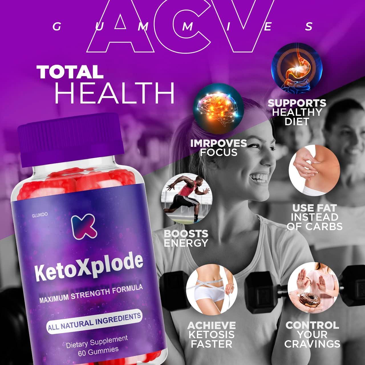 KetoXplode Gummies ACV Infused Advanced Keto Supplement for 30 Days
