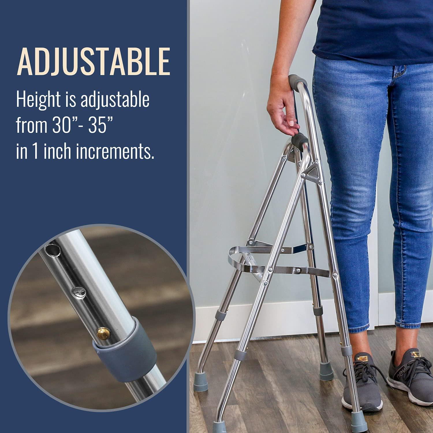 Durable Aluminum DMI Folding HemiWalker for Support Silver