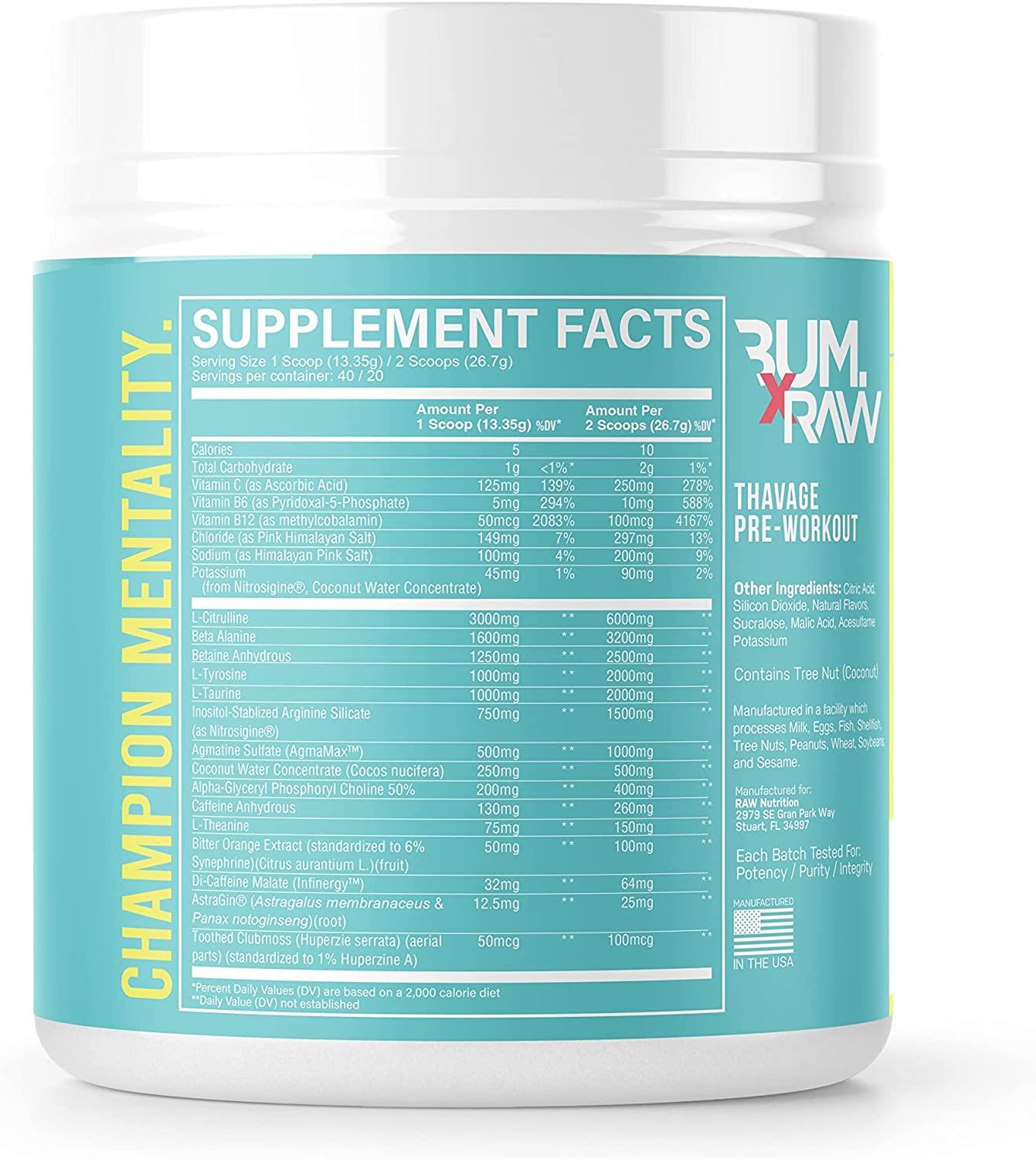 Thavage Pre Workout Beach Bum by Chris Bumstead Sports Nutrition Pre