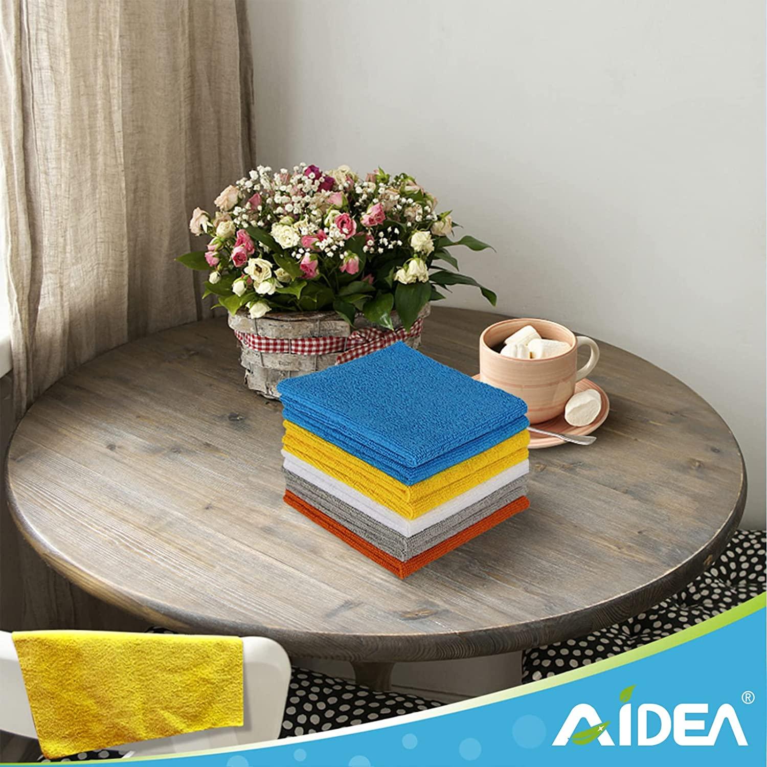 Aidea Kitchen Dish Cloth - 12 Pack, Super Absorbent Coral Fleece