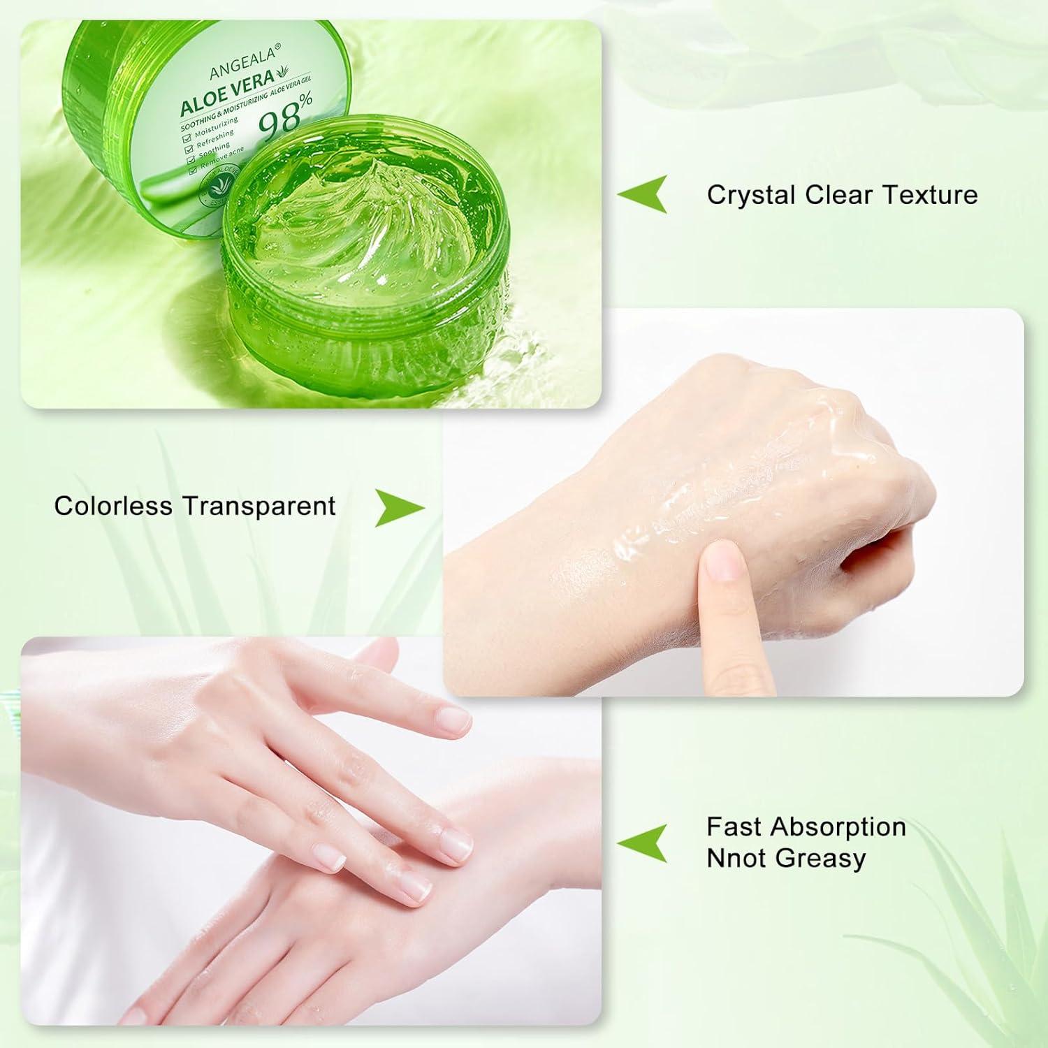 Organic Aloe Vera Gel for Face & Body | 98% Pure Freshly Harvested Soothing  Moisturizer for Skin Scalp & Hair (10oz | Buy Now with Express  International Delivery | GoSupps.com