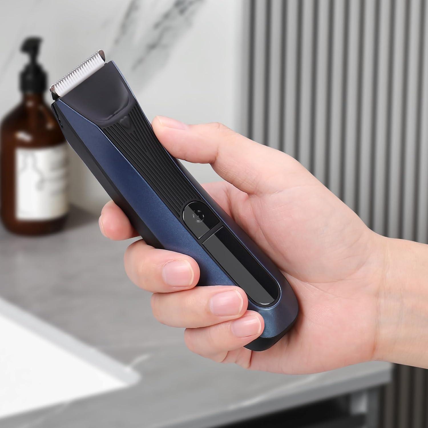 Kibiy Men's Electric Body Razor - Waterproof IPX7 LED Display Wireless ...