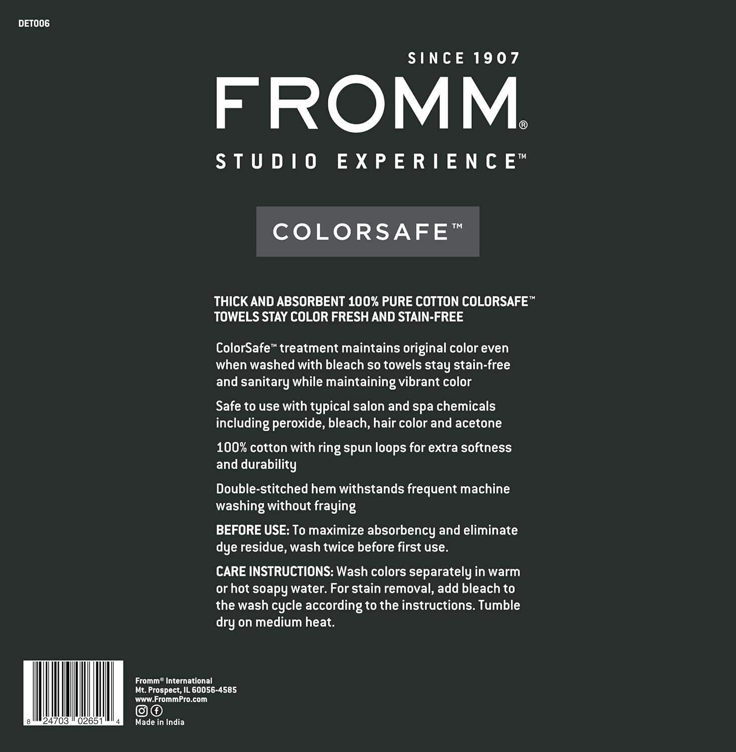 Fromm Premium ColorSafe Black Cotton Towels 12 Count Buy Now with