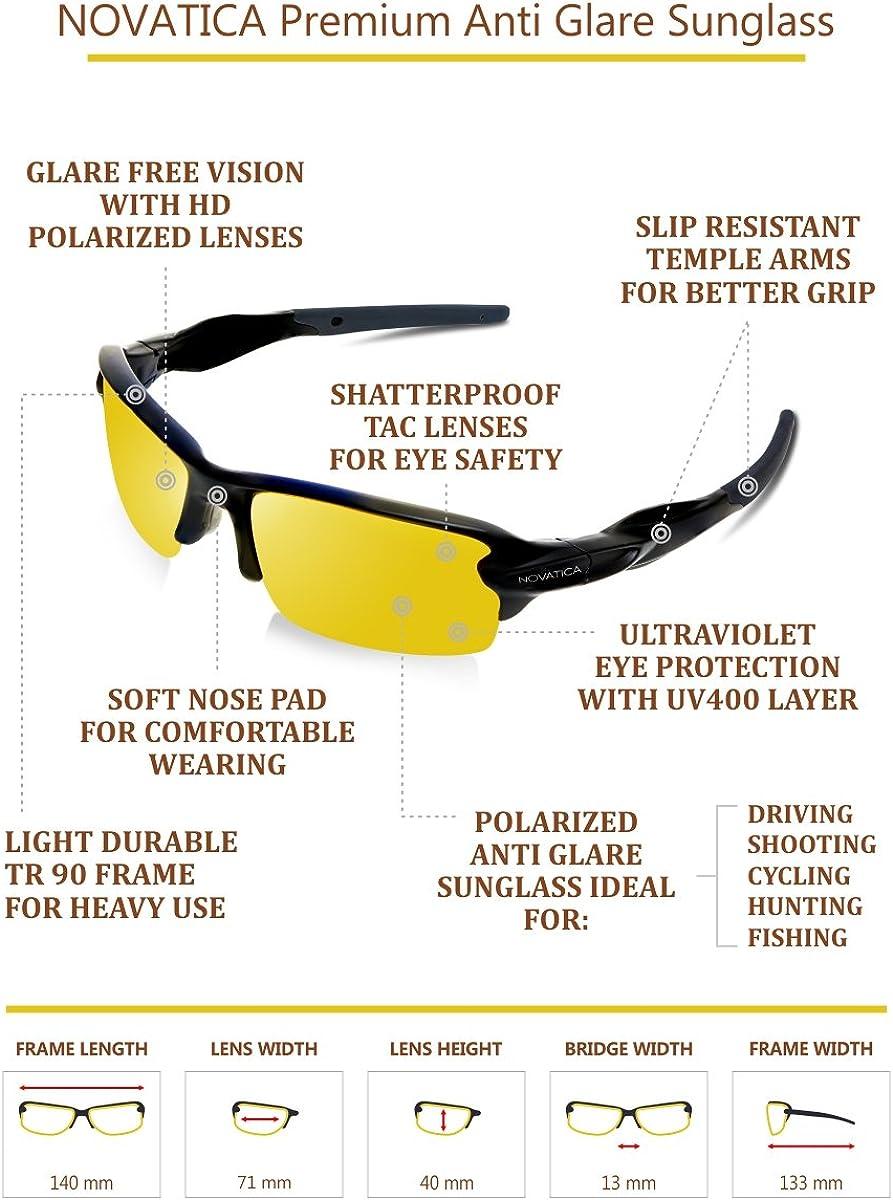 Shooting Glasses for Men Women Anti Glare Yellow Semi Polarized TAC Glasses  UV Protection Scratch Impact Resistant TAC Lenses - Sturdy TR90 Frame &  Premium Hard Case