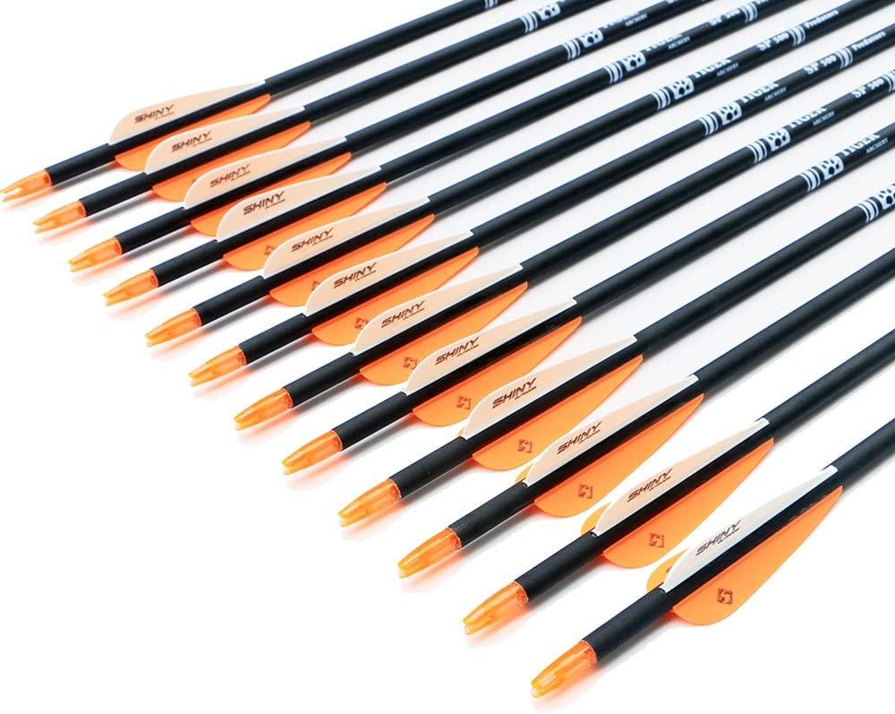 TIGER ARCHERY 30Inch Carbon Arrow Practice Hunting Arrows with