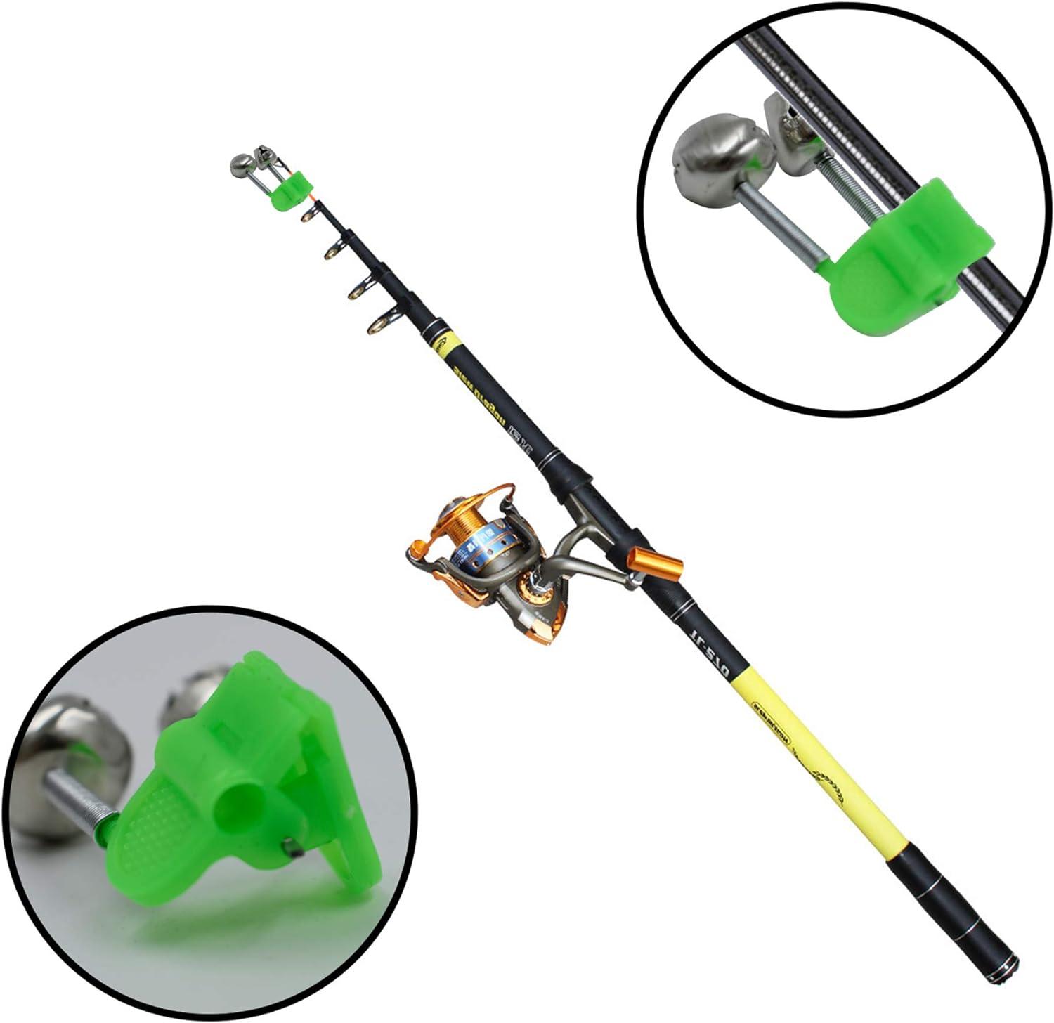 10 Pack Rod Tip Clamp Fishing Rod Bells Dual Alert Bells Fishing