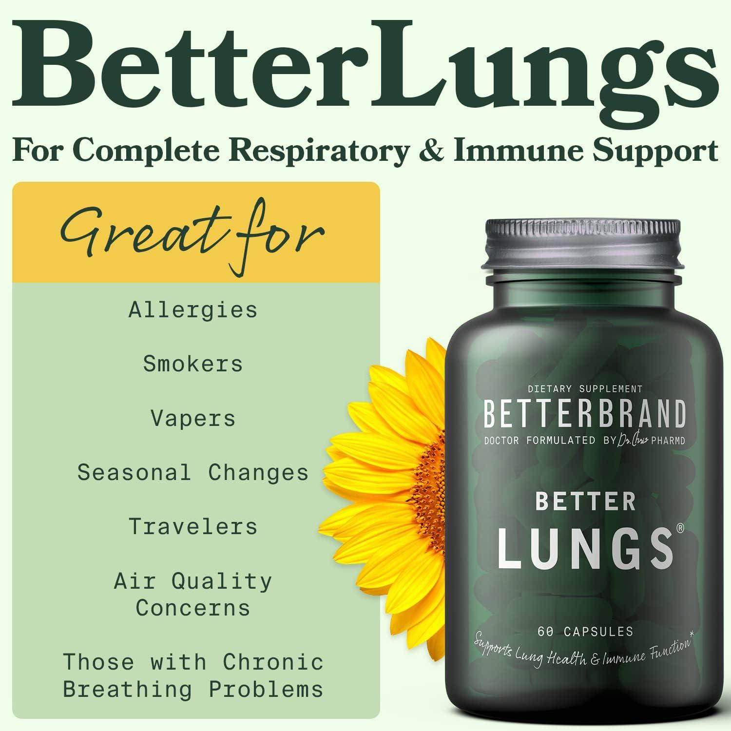 Betterbrand BetterLungs Daily Respiratory Health Supplement (60