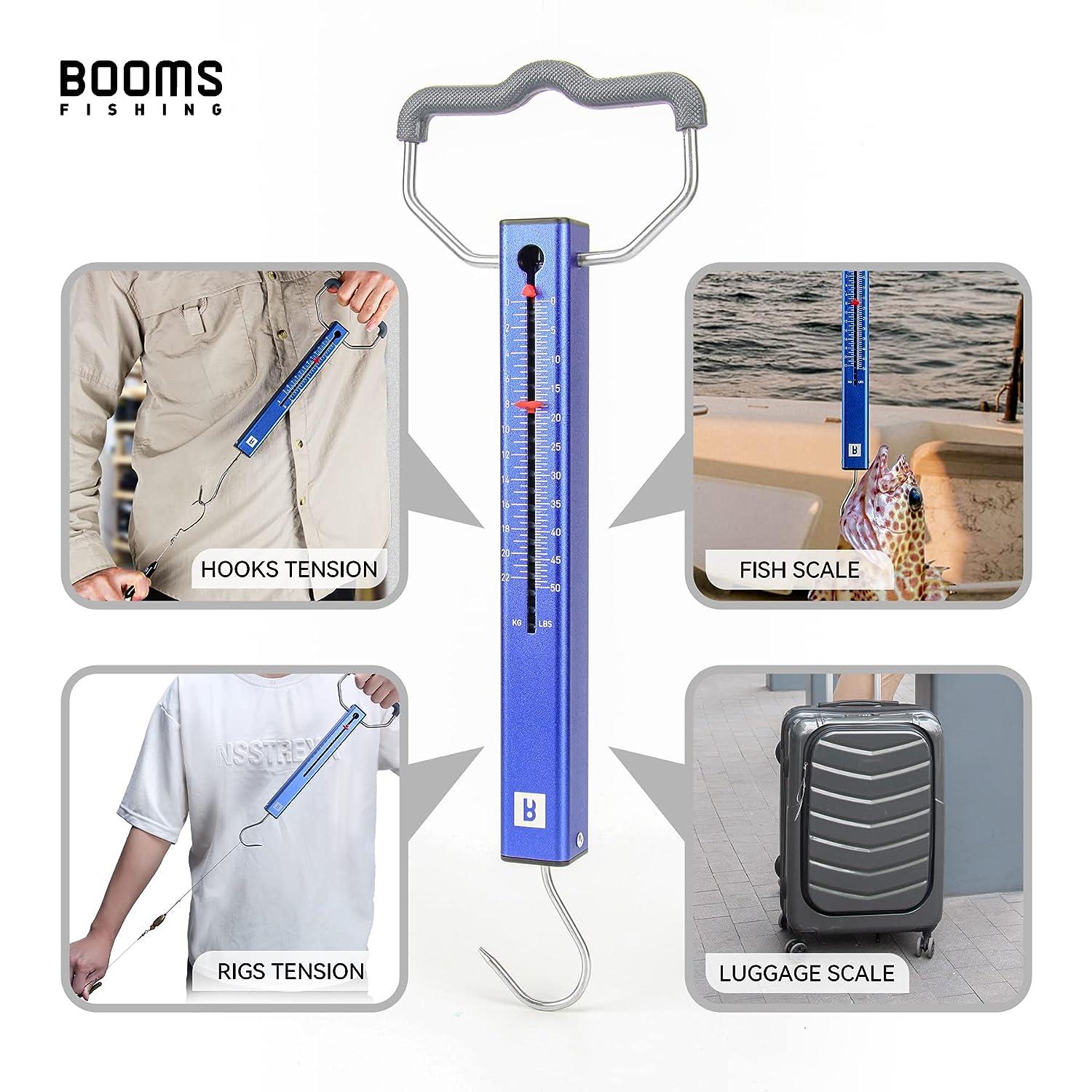 Booms Fishing TS2 Aluminum Tube Fish Scale, Spring Fishing Drag Scale, Easy  to Read Hanging Scale, 50 lbs Pull Scale