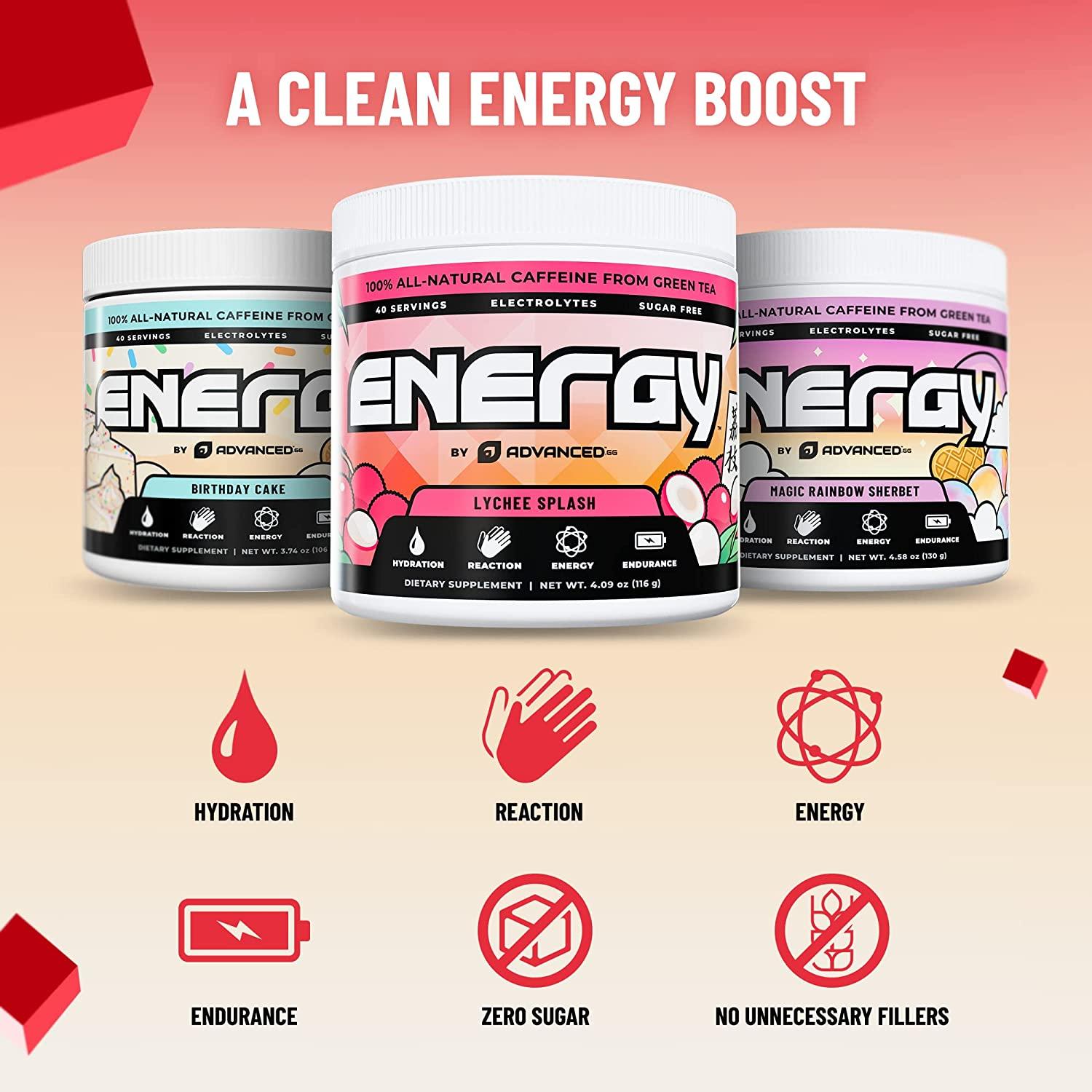 Energy by ADVANCED Energy Boosting Formula with Electrolytes for