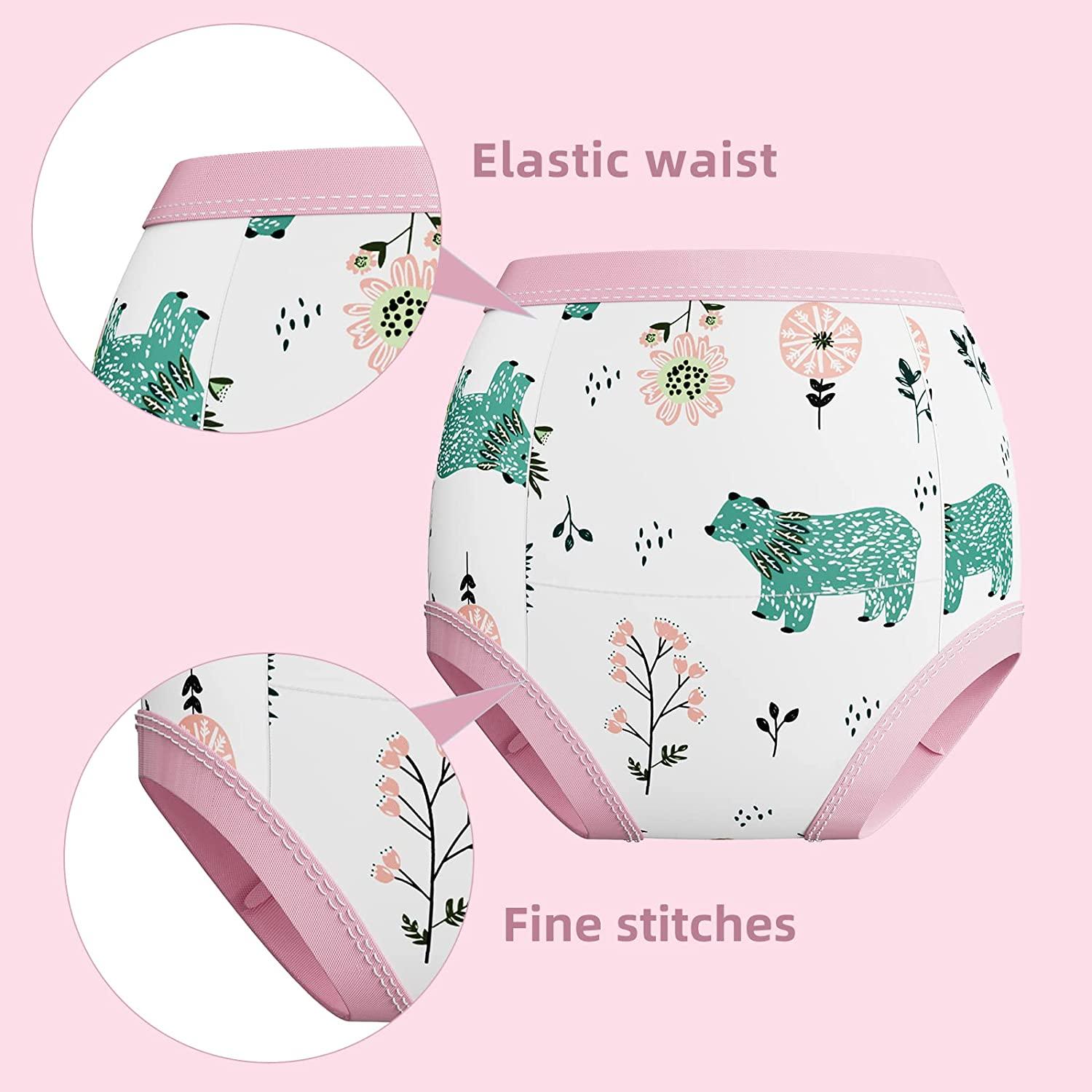 Yufanlili 8 Pack Baby Potty Training Underwear,Cotton Toddler Absorbent