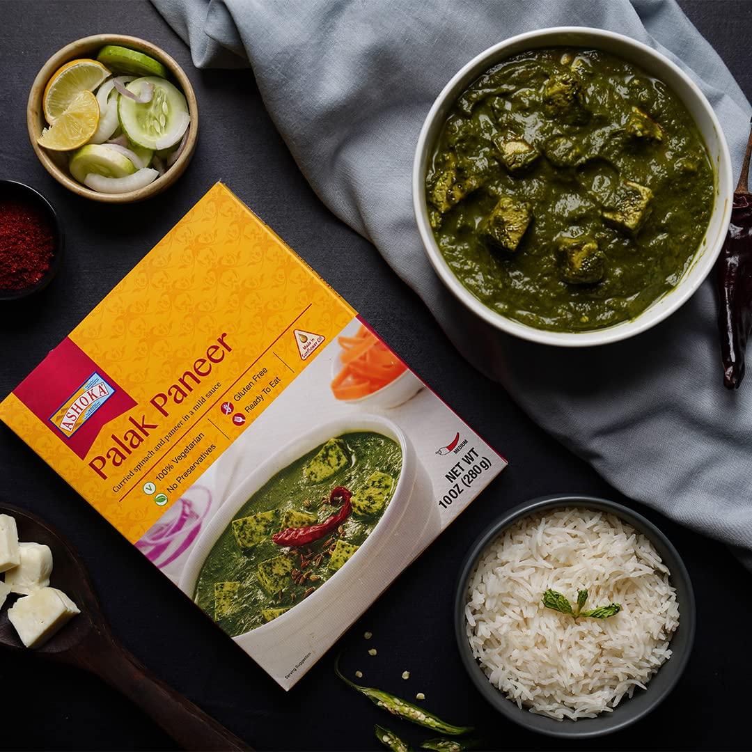 Ashoka Ready to Eat Indian Meals Since 1930, 100 Vegetarian Palak