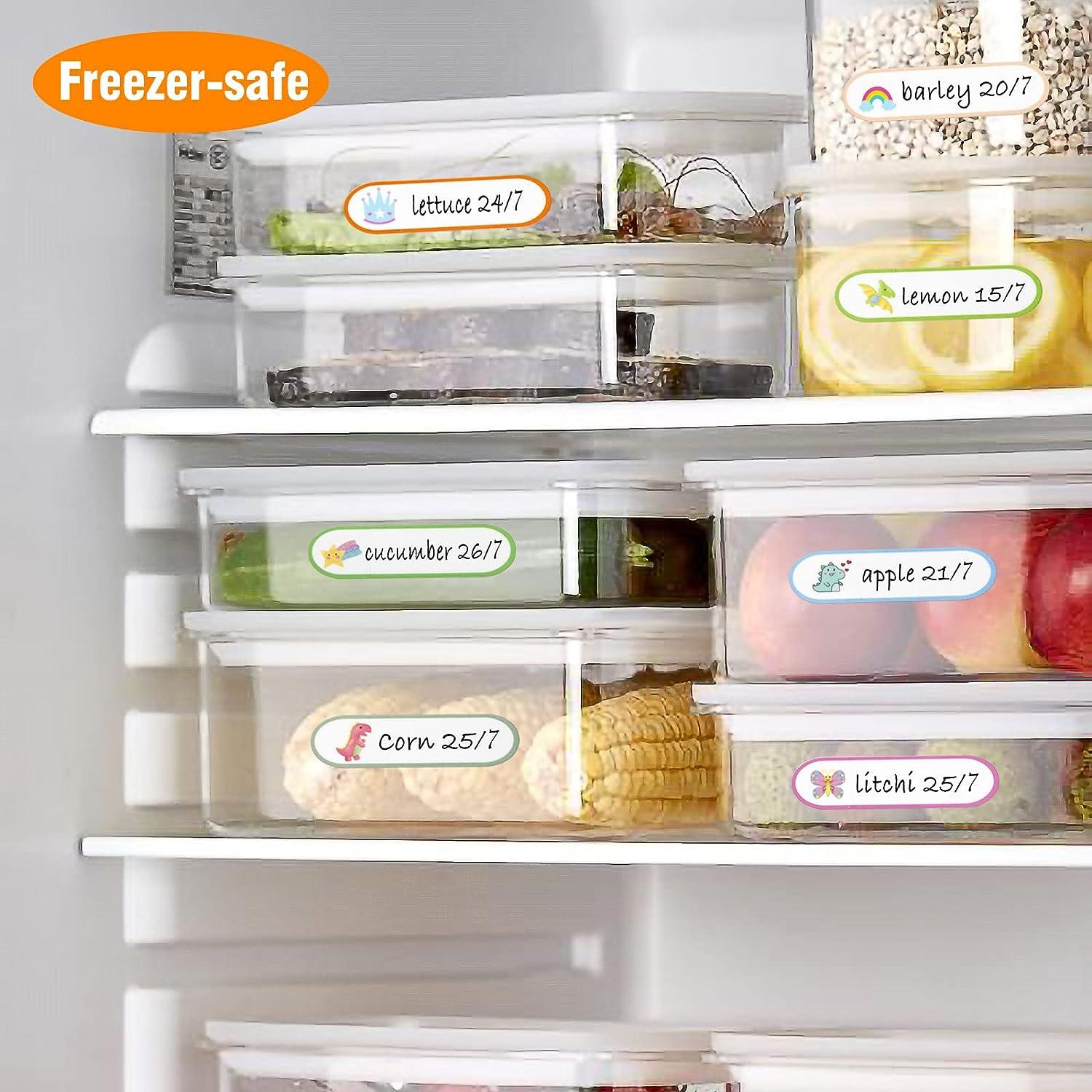 Coloured Freezer Labels Food Storage Labels Stickers, Fridge Stickers  Removable for Food Containers, Freezer Meal Tags for Kitchen Organization  (100
