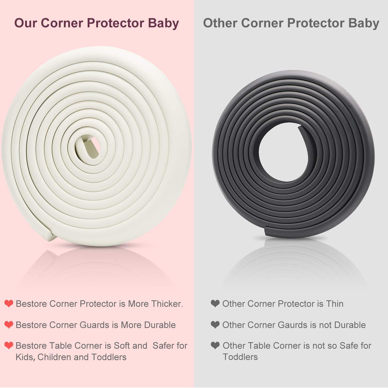 AllTopBargains 4 Pcs Edge Corner Cushion Baby Proofing Guard Safety Bumper Protector Table Desk