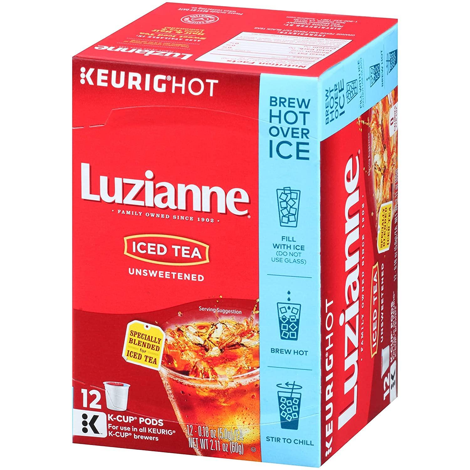 Luzianne Unsweetened Iced Tea KCup Pods 12 Count