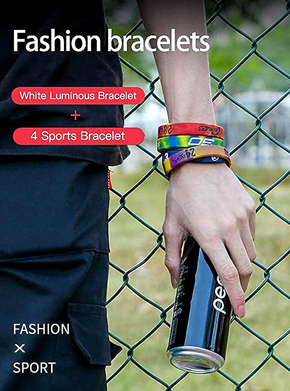 HHGVXTLE Silicone Bracelet Sports Bracelets Wristbands Bracelet accessories  for Basketball Fans 5pcs style A