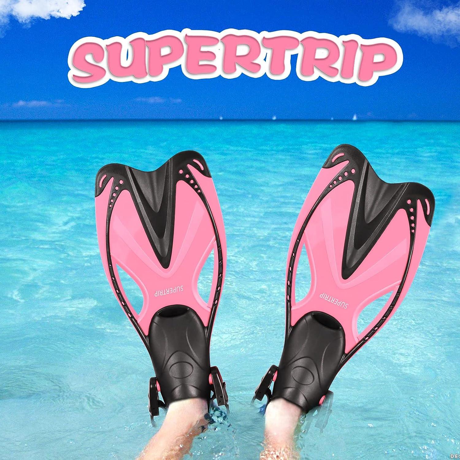 Supertrip Kids Snorkel Fins, Swim Fins for Lap Swimming
