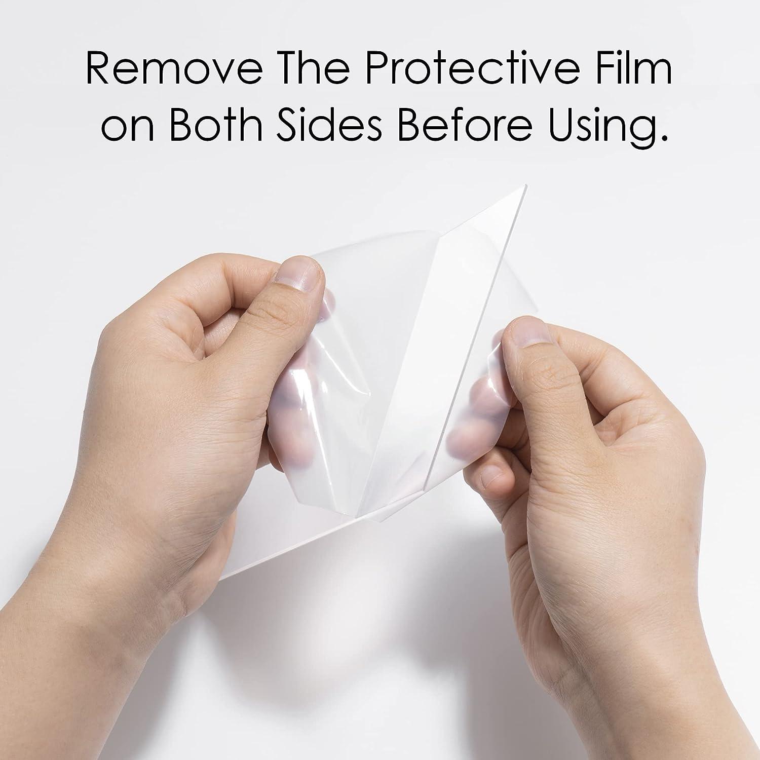 Elavain Clear Acrylic Sheets, 12 Pack Plexiglass Sheet 5x7 Replacement