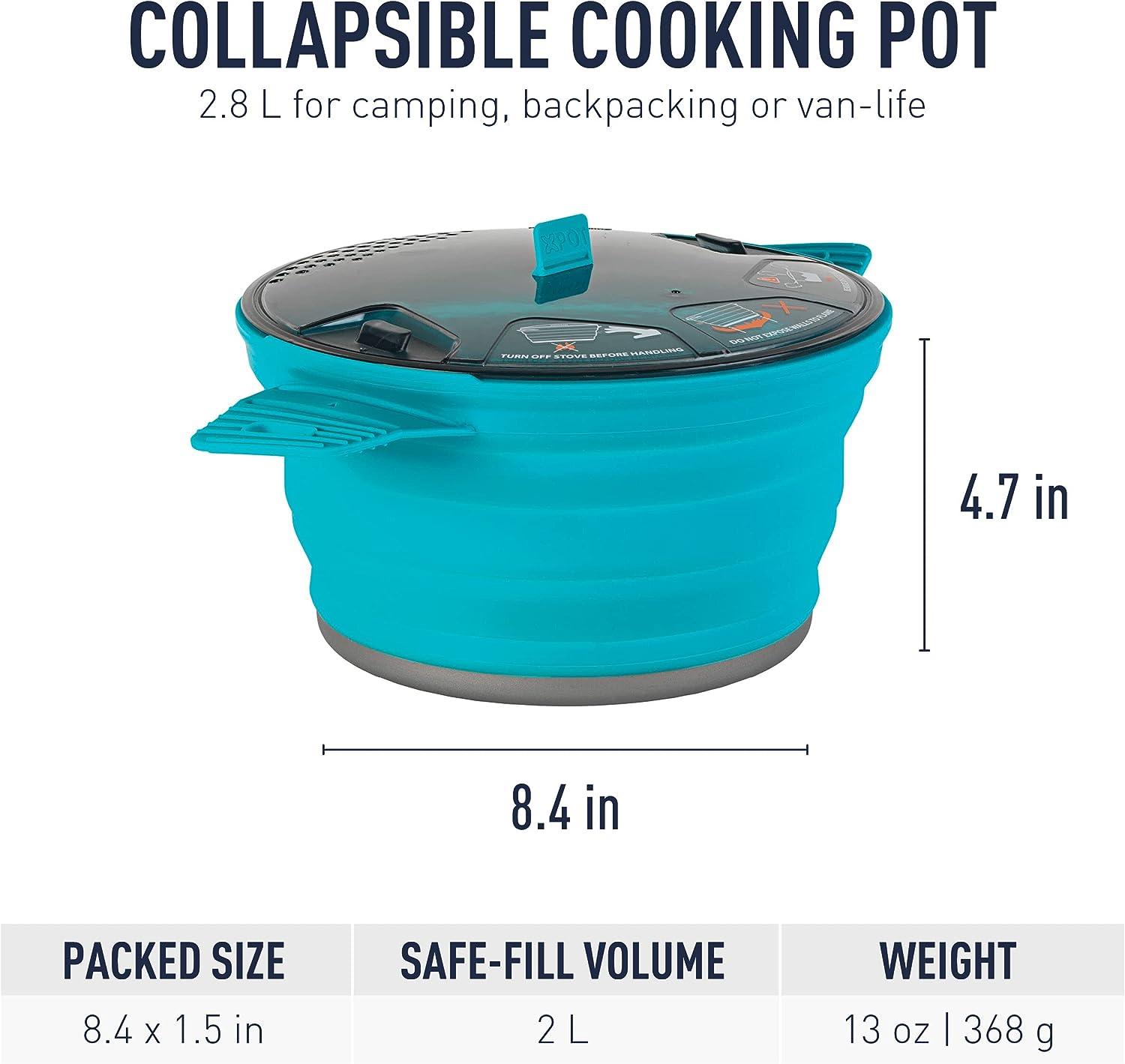 ESCAPE HS 2 Liter Pot, Collapsible Camping Cook Pot