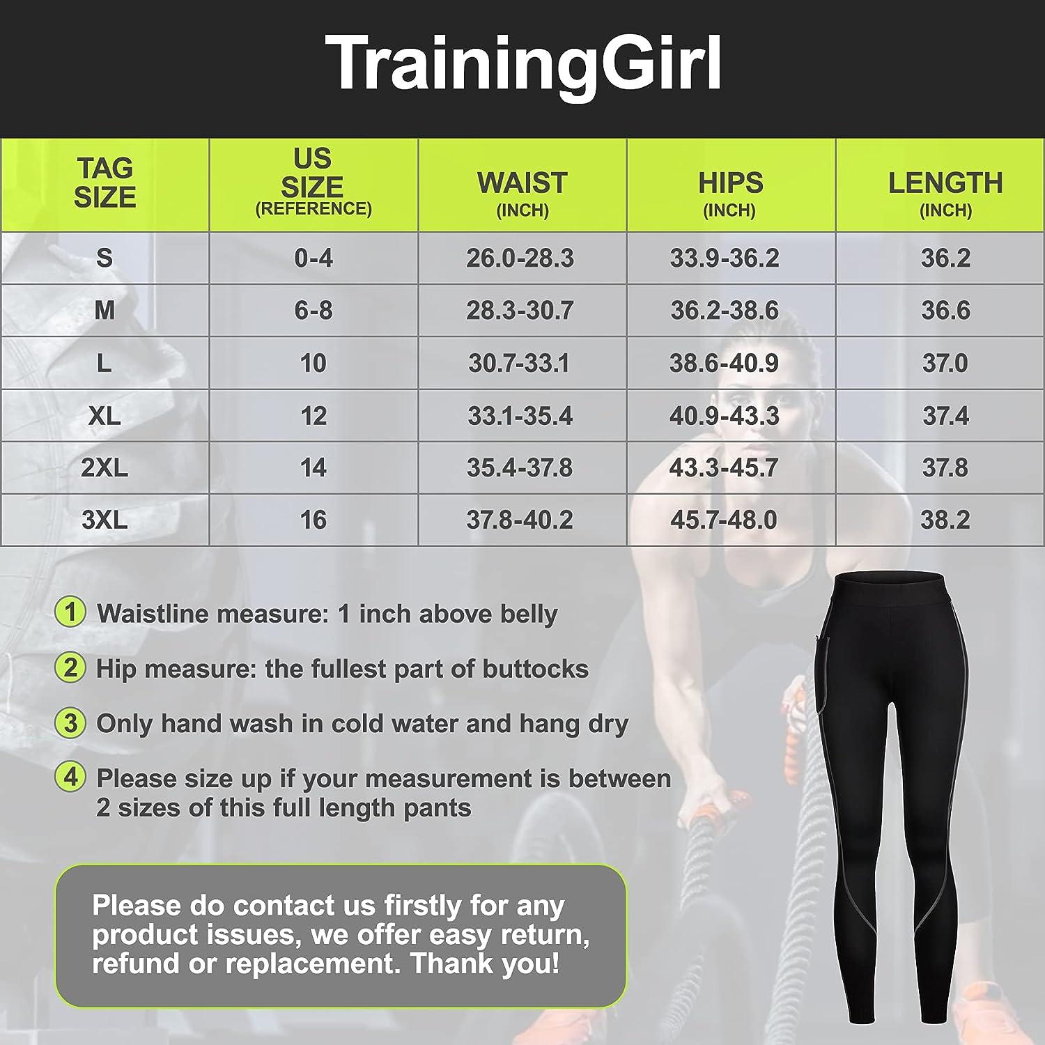 TrainingGirl Women Neoprene Sauna Leggings Sweat Shorts Weight