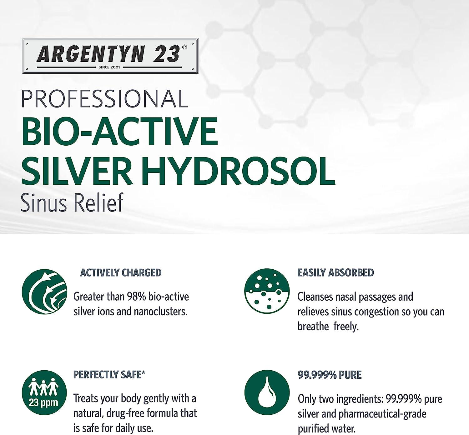 Argentyn 23 Professional Bio-Active Silver Hydrosol for Sinus Relief ...