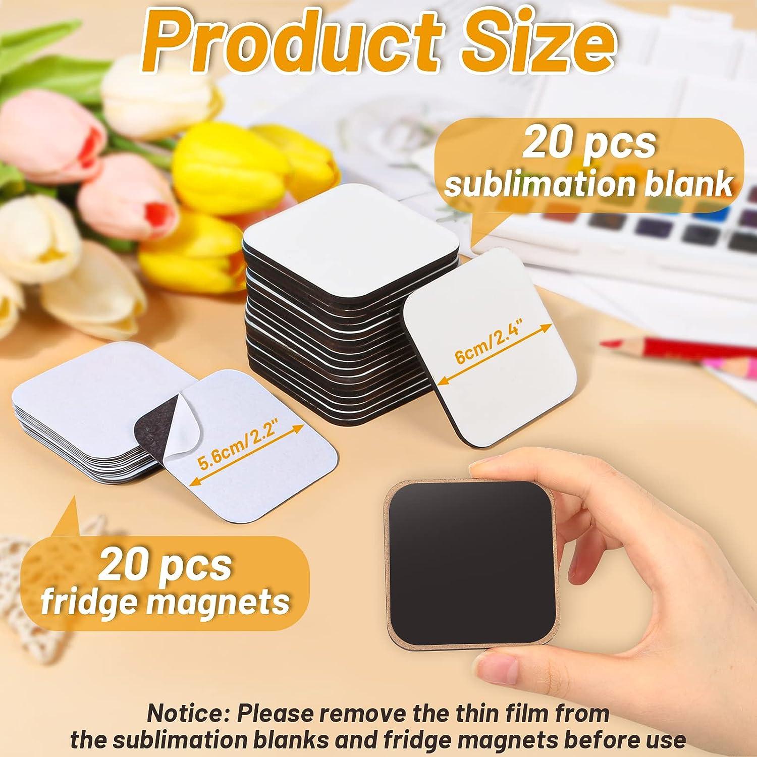34PCS Sublimation Magnets Blanks, 3X2.2 In Personalized Fridge