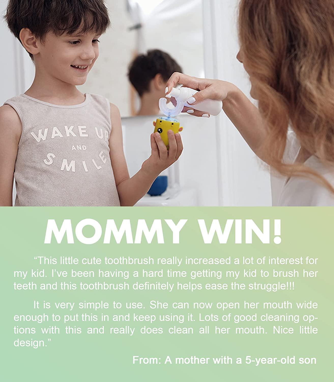 Kids Electric Toothbrushes, Toddler Electric U Shaped Toothbrush, Kids