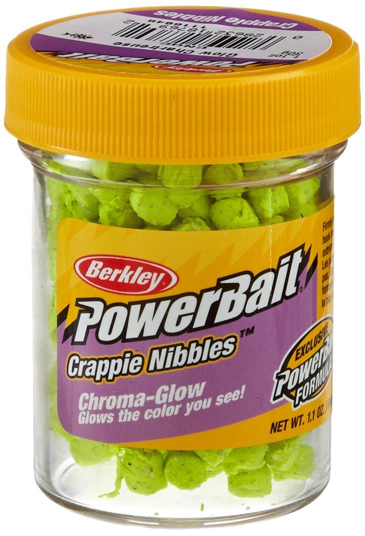 Berkley Powerbait Crappie Nibbles Dough Bait Glow Glow/Chartreuse