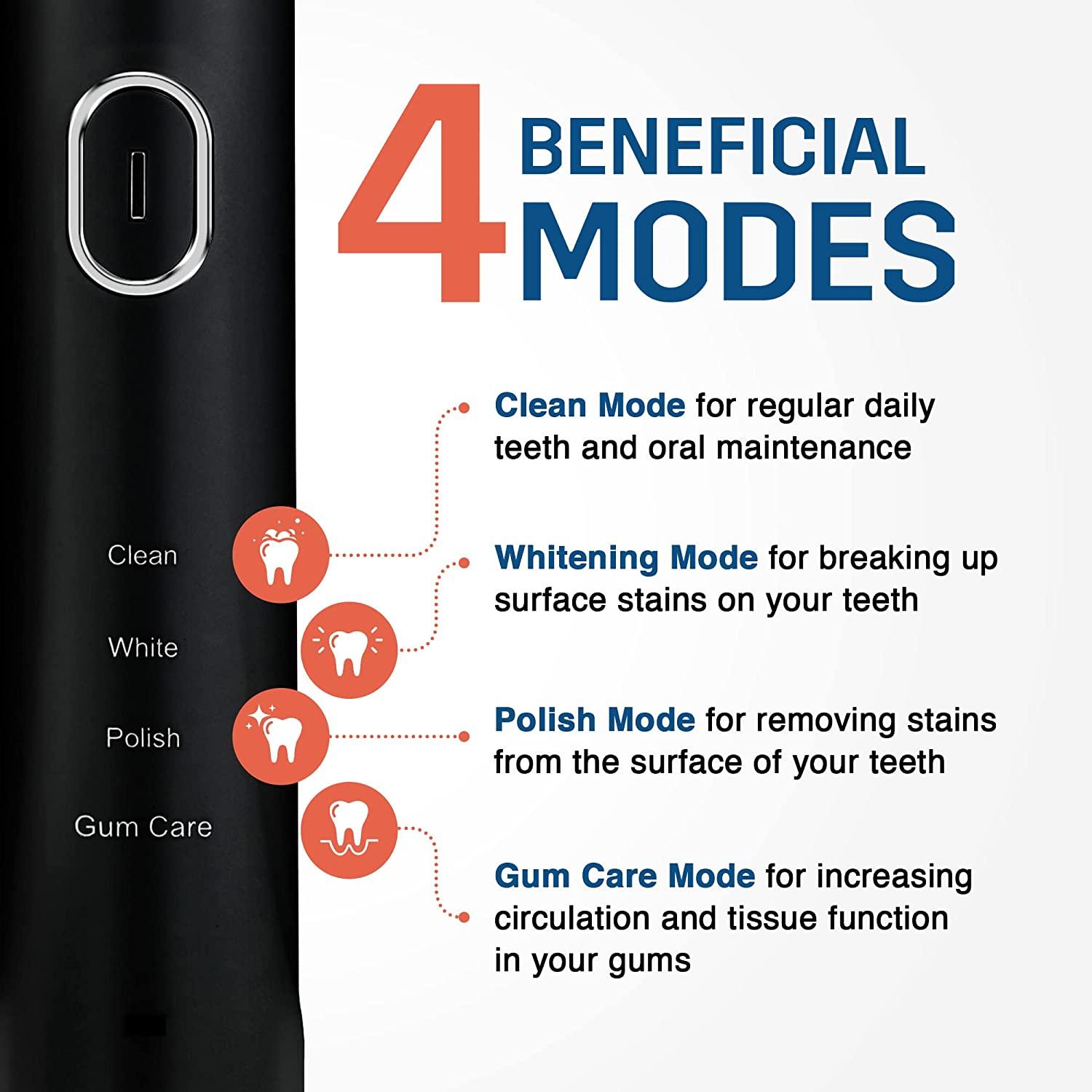 Sparx Electric Toothbrush Whitening, Gum Care & Polishing with Light