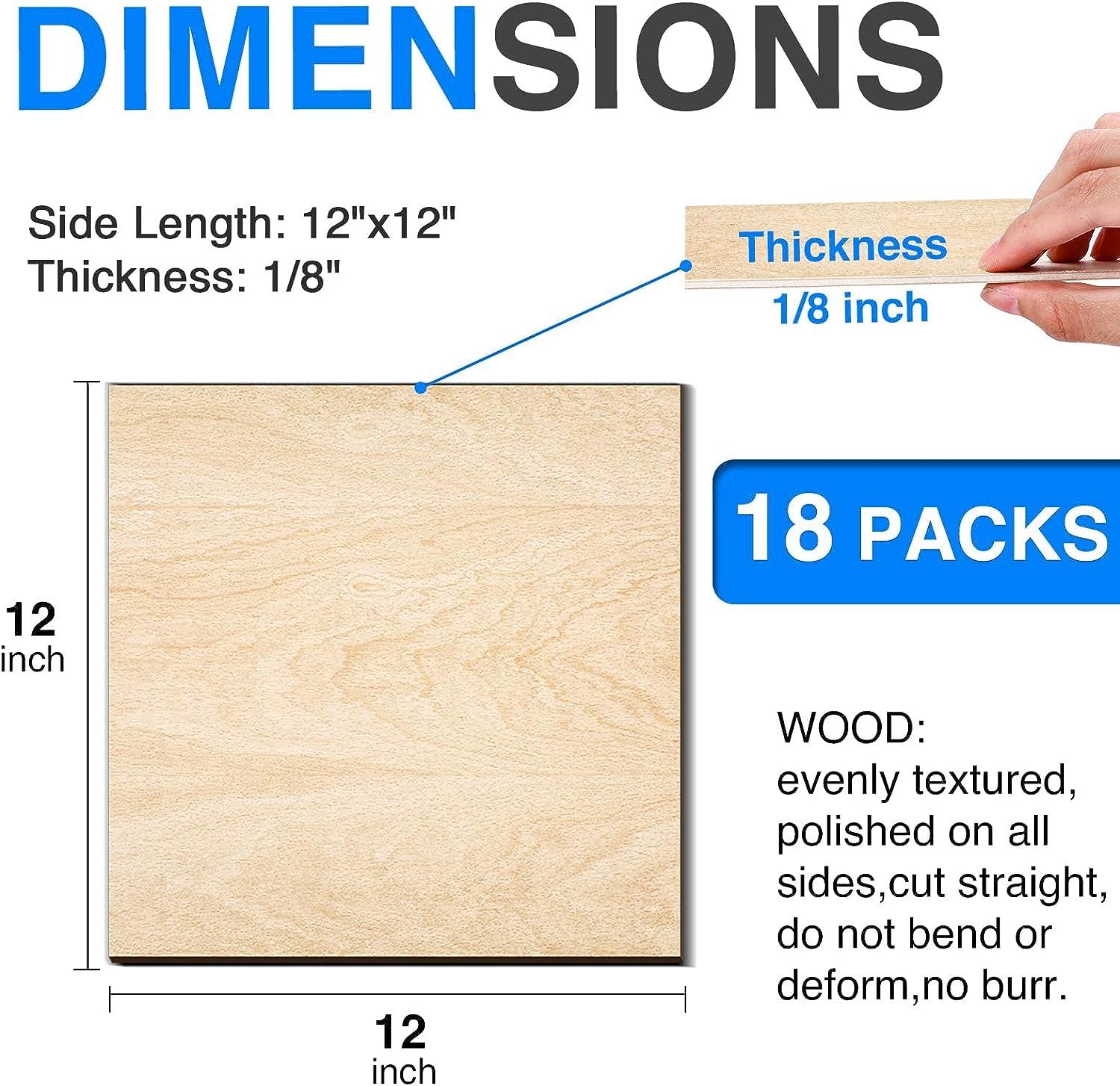 25 Pack 8 X 12 Inch Basswood Sheets Thin Wood Board for Crafts