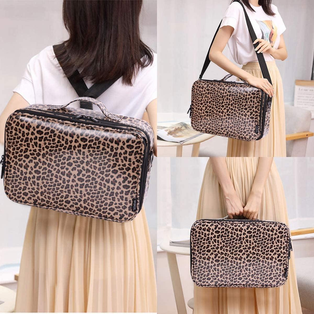 OX Cloth Makeup Bag Large Travel Cosmetic Bag Cosmetic Toiletry Bag Makeup  Train Case with Shoulder Strap