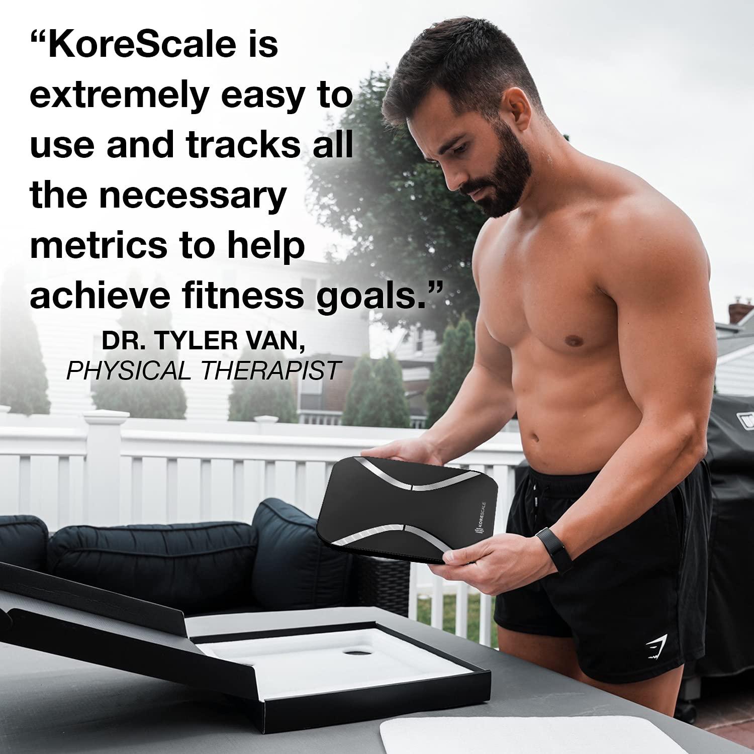 KoreHealth KoreScale Gen 2 BLACK Digital Bluetooth Smart Scale Body Weight  Scale 