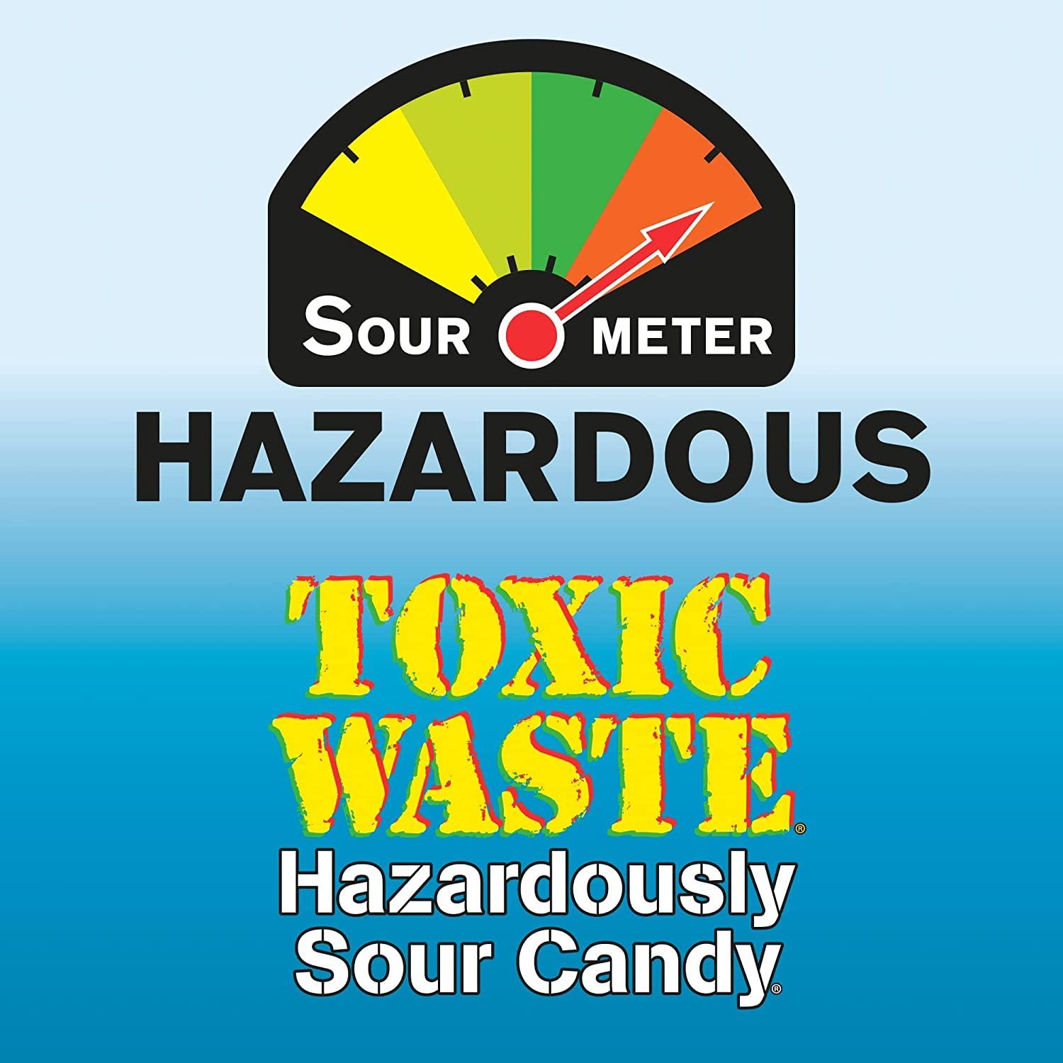 TOXIC WASTE  3-Pack Toxic Waste Original Yellow Drums of Assorted Sour  Candy - 5 Flavors