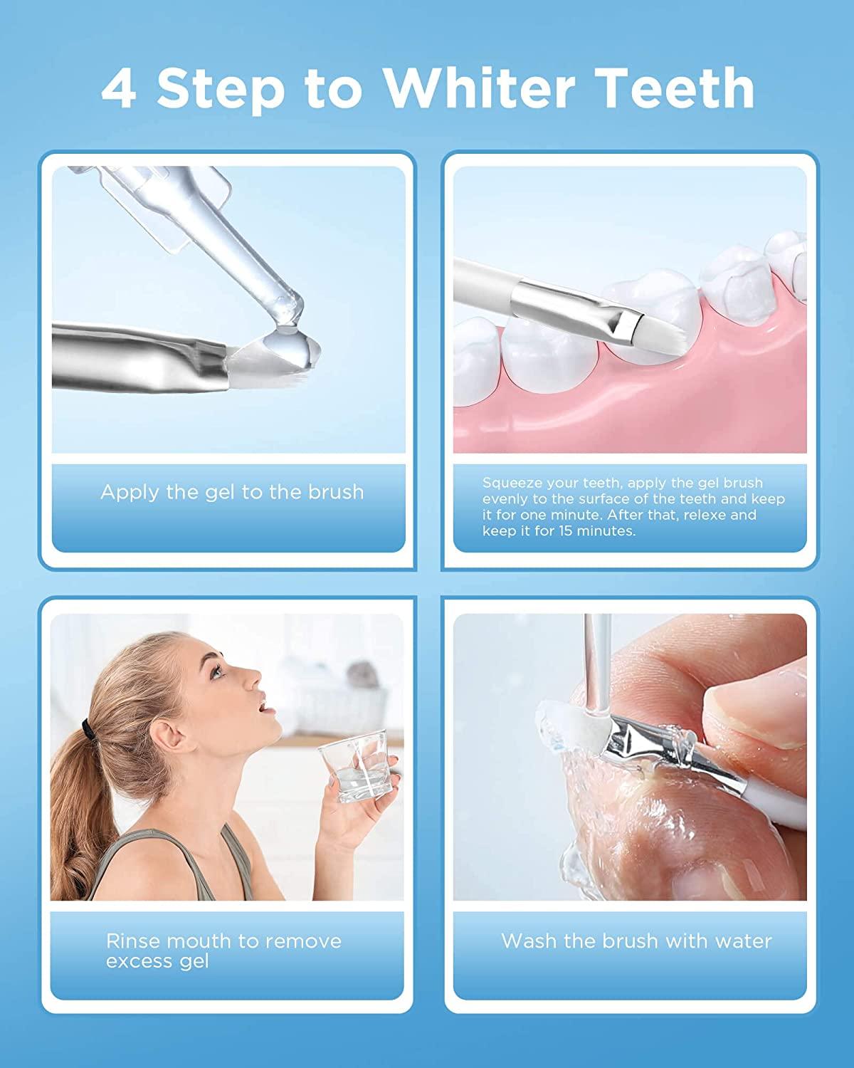 8 Pack Teeth Whitening Gel Syringes, 35 Carbamide Peroxide, Low