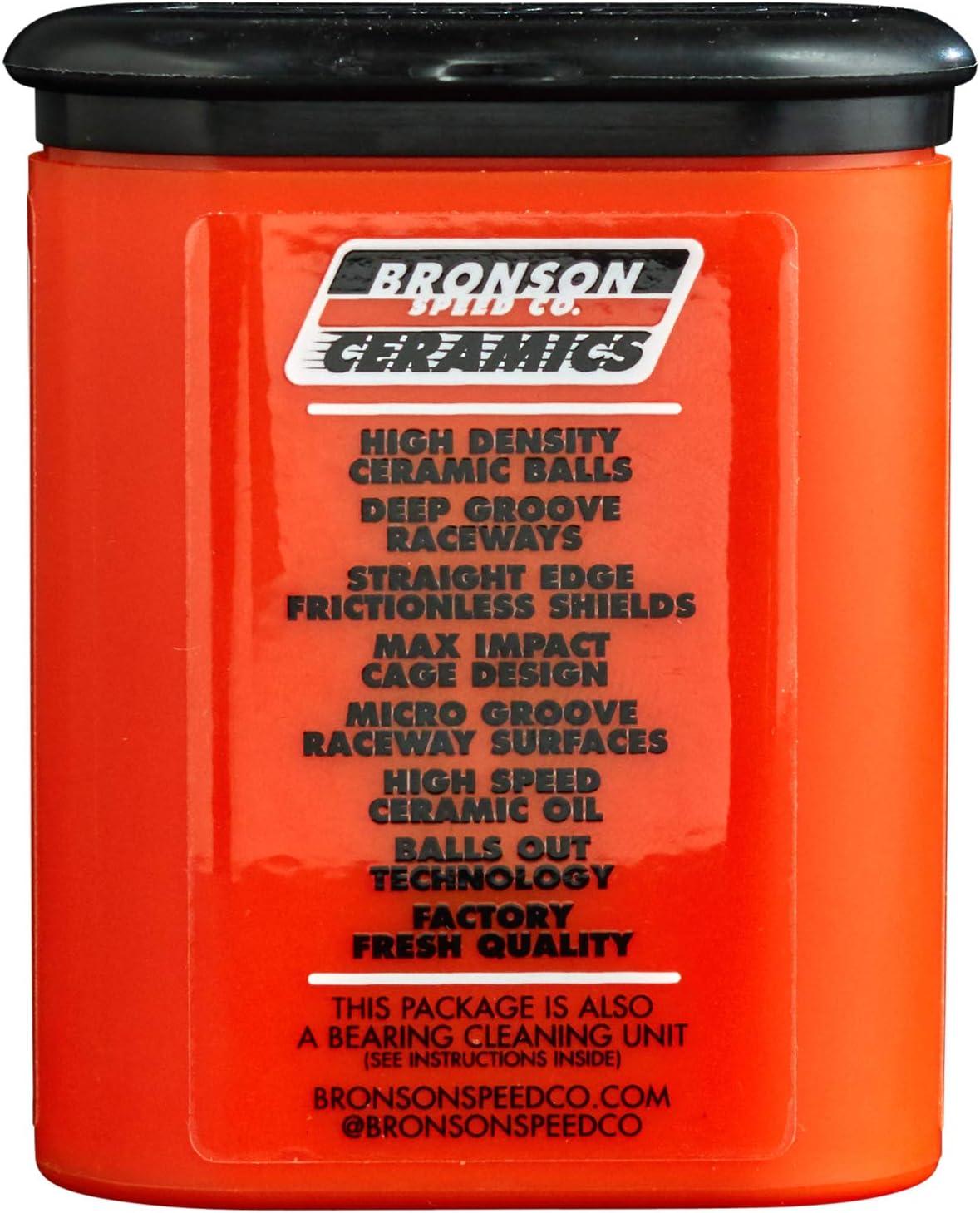 Bronson Speed Ceramic Skateboard Bearings, Cleaning Unit, Spacers