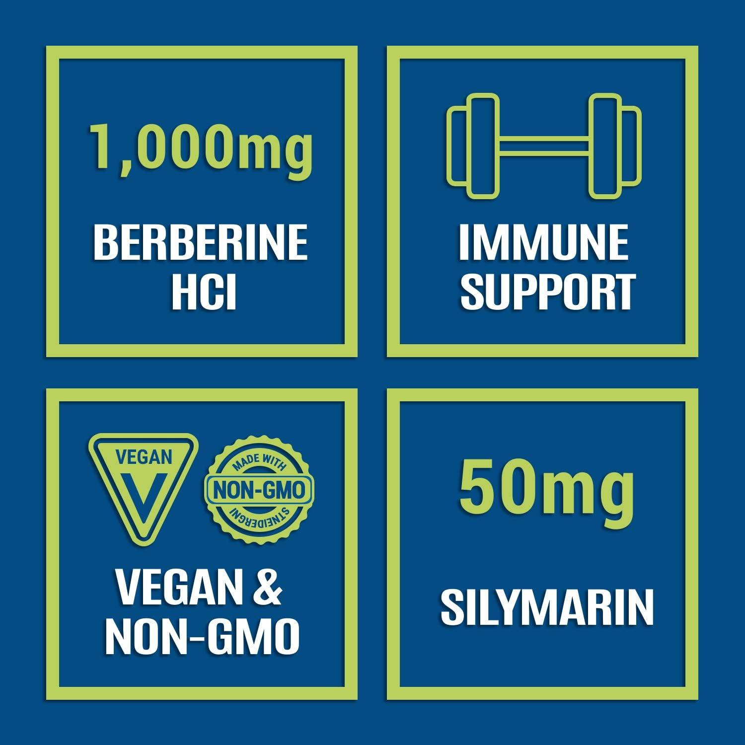 Herbal Supplements 1000mg  2 Pack , 120 HCL Vegan Capsules High Absorption Herbal Blend Plus Supplement With Silymarin Antioxidant Ampk Activator For Cardiovascular Heart Liver