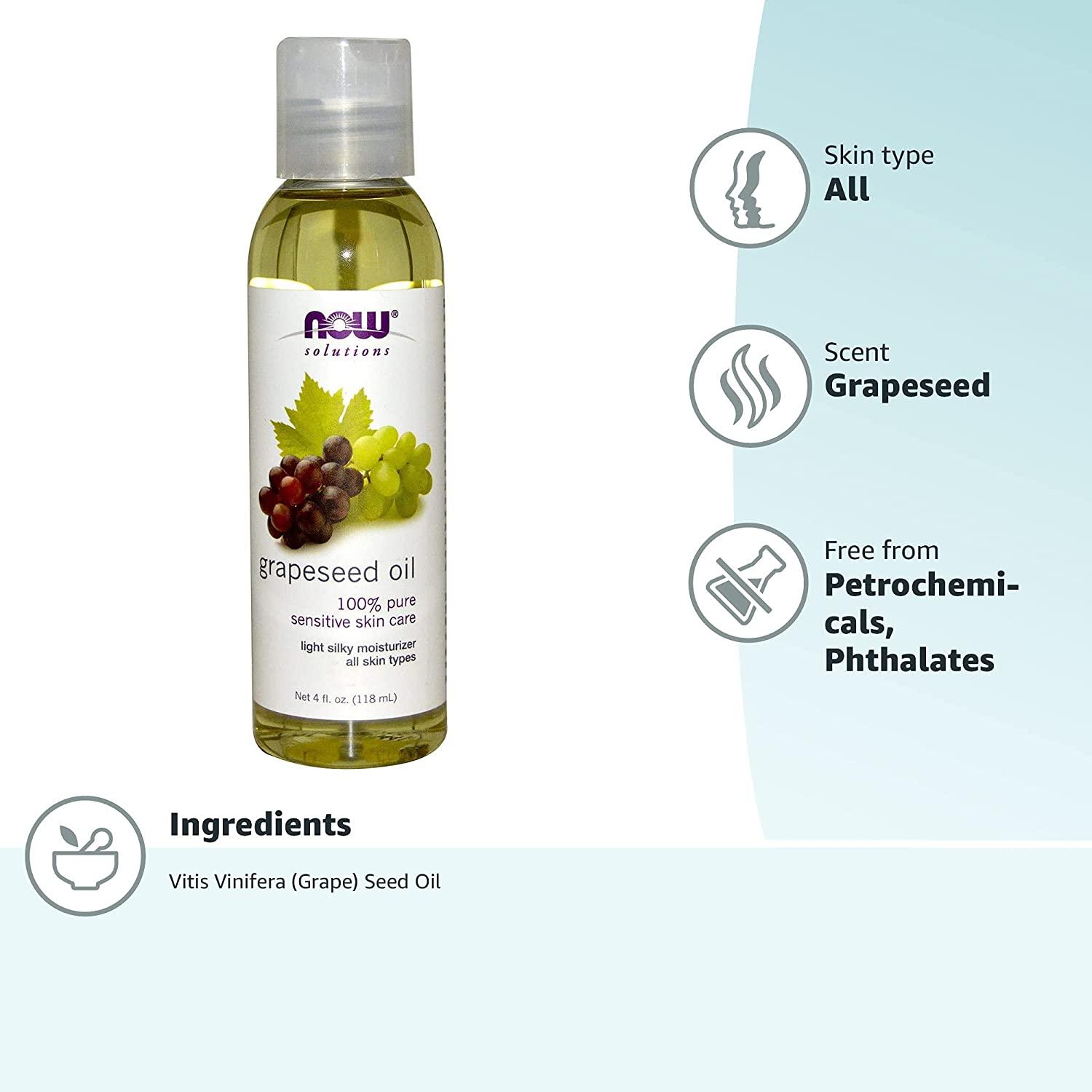 Now Foods Solutions Grapeseed Oil 4 fl oz (118 ml)