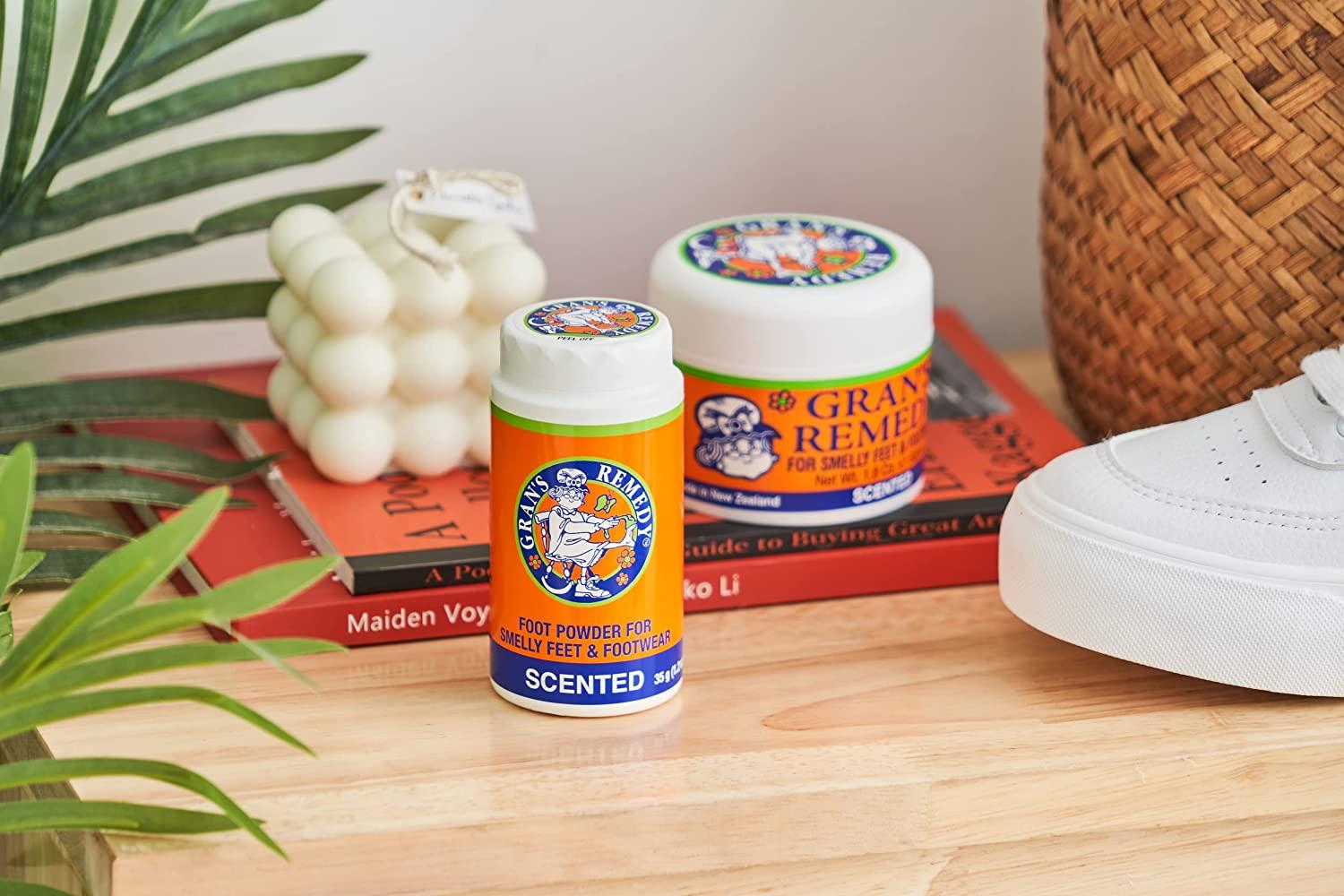 Gran's Remedy Natural Shoe Deodorizer Powder Foot Odor Eliminator for