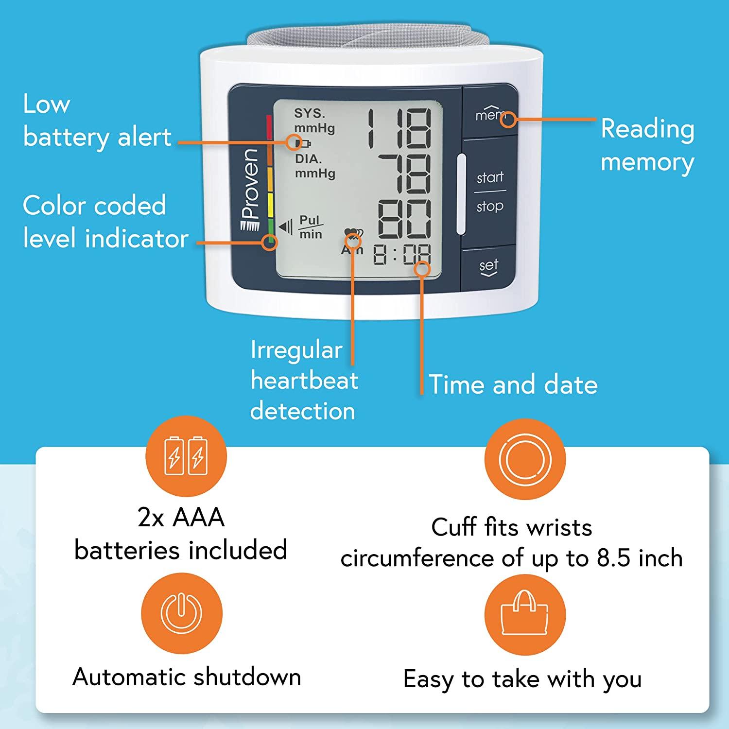 Digital Automatic Blood Pressure Monitor - Upper Arm Cuff - Large Screen -  Accurate & Fast Reading Electronic Machine - Approved and Top Rated BP  Monitors and Cuffs - iProven BPM-634 - for Home Use