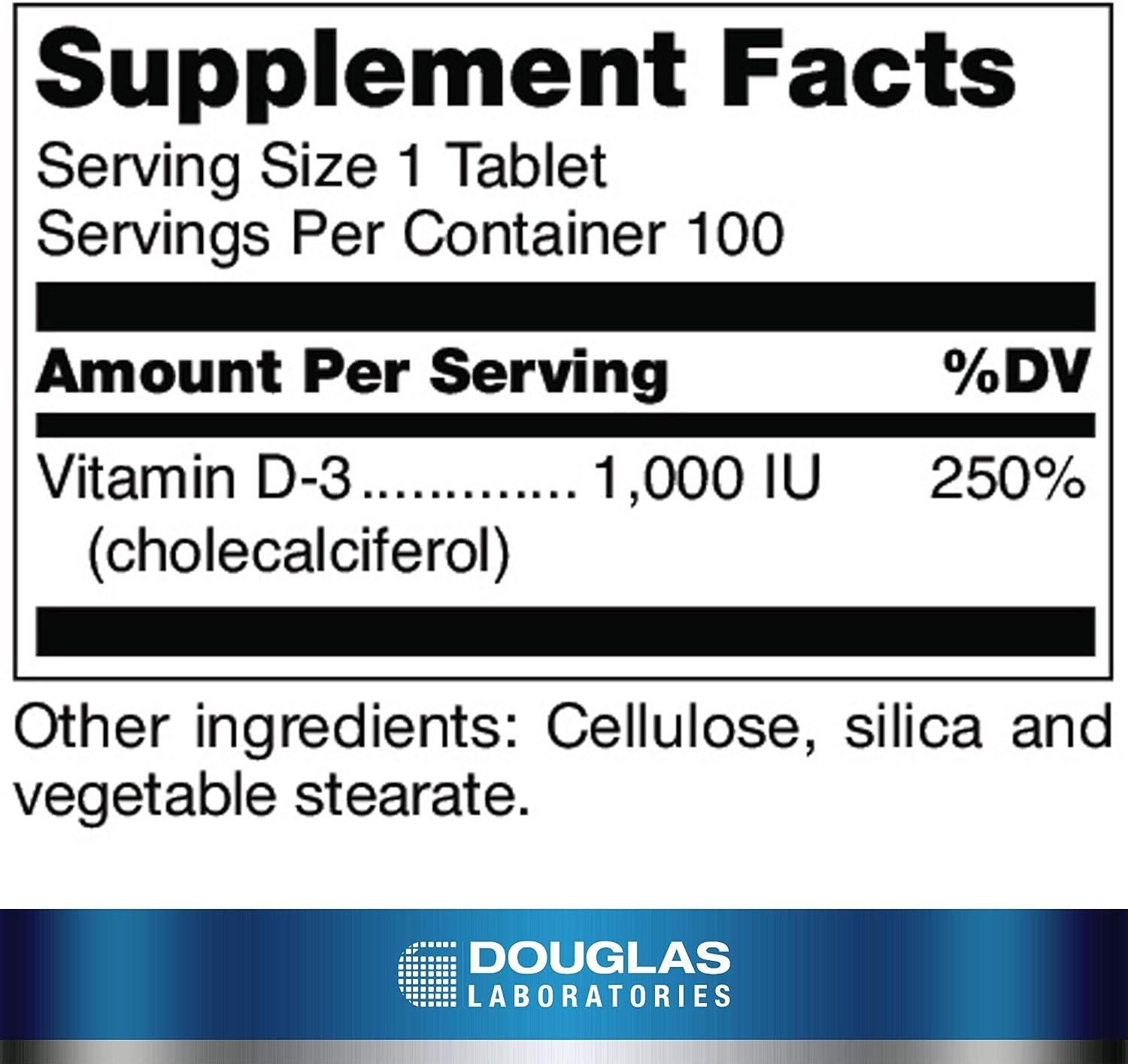 Douglas Laboratories Vitamin D (1 000 I.U.) Vitamin D3 to Support