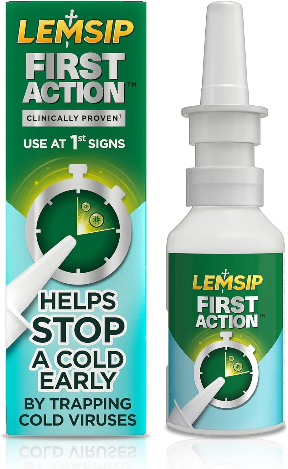 Lemsip Cold & Flu First Action Nasal Spray 20ml Helps Stop A Cold Early