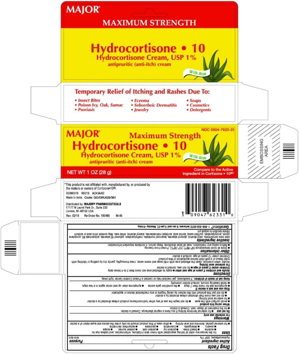 Major Pharmaceuticals Hydrocortisone Cream 1 1oz Tube Fast Relief