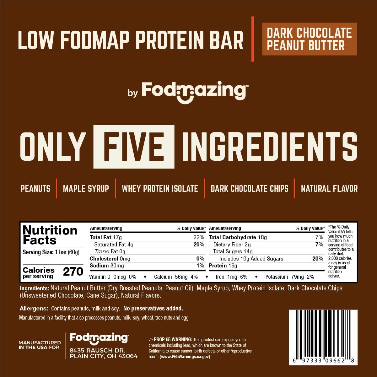 Fodmazing Low Fodmap Protein Bars Gut & IBS Friendly Snacks Fodmap
