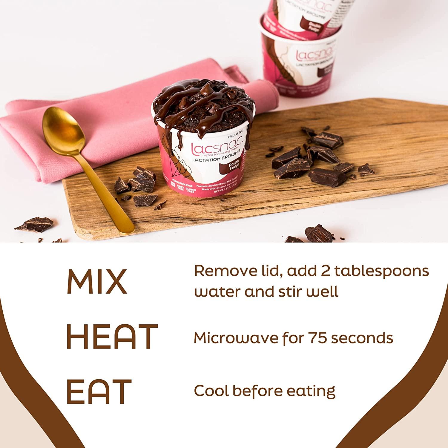 Lacsnac Lactation Brownie Cup Variety Pack S'mores, Double Fudge, Sea