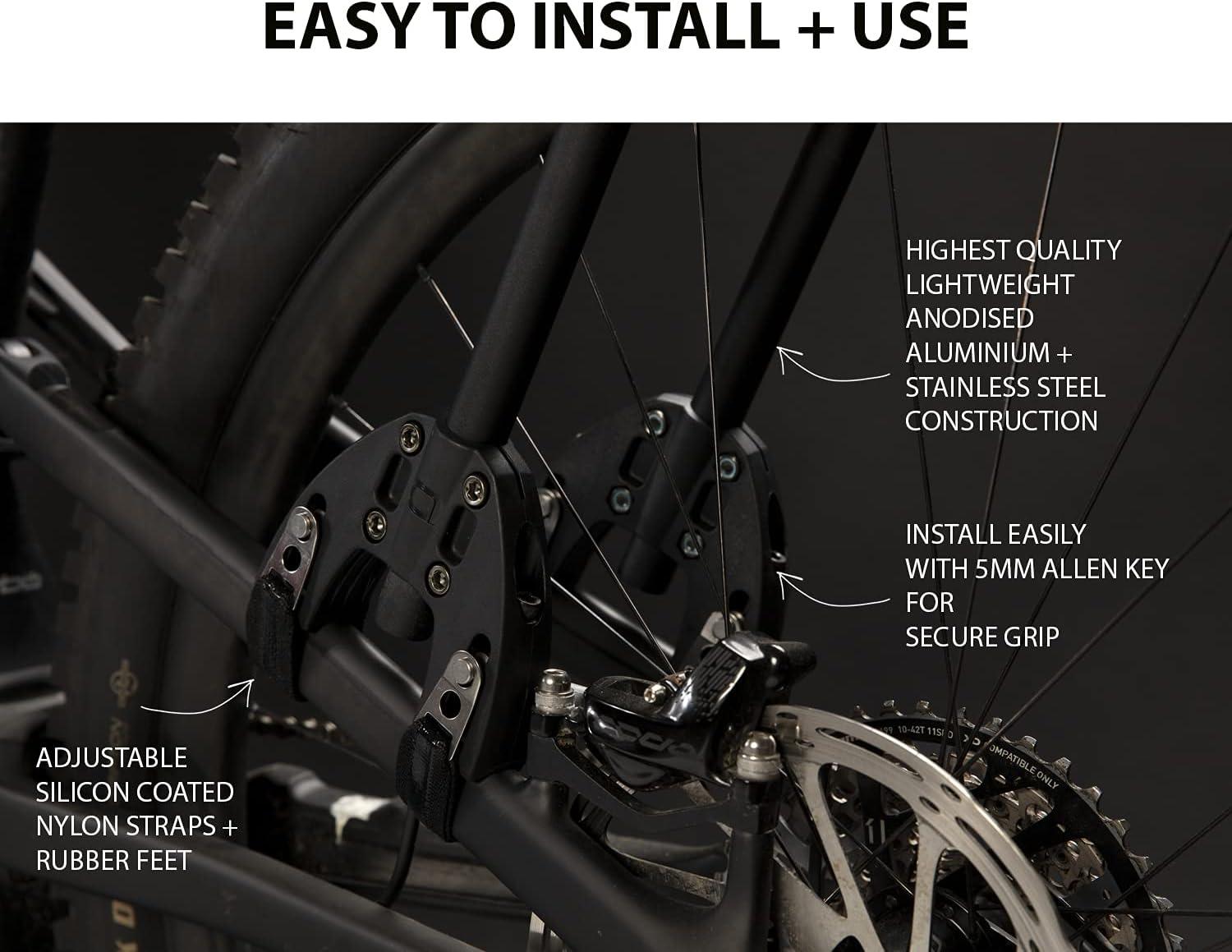 Bike rack rubber clearance pads
