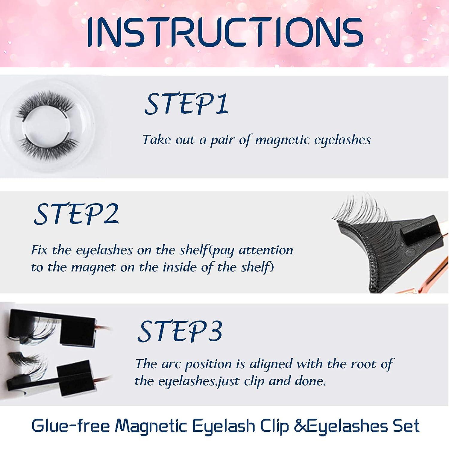 Richsky Quantum Lashes - Glue-free Magnetic Eyelashes Set with ...