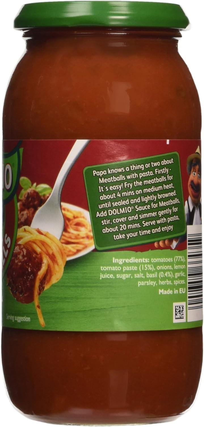 Dolmio Meatball Tomato and Basil Sauce 500 g Tomato Basil 500 g (Pack of 1)